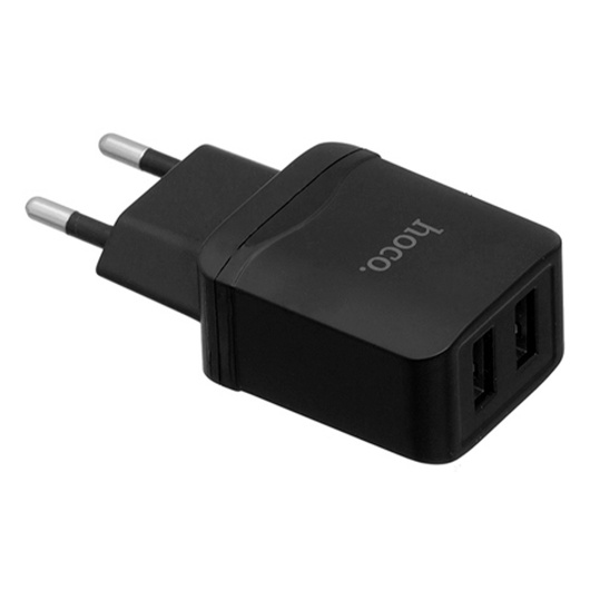 Сетевое зарядное устройство Hoco C33A 2.4A 2USB Charger черное